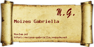 Moizes Gabriella névjegykártya